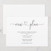 Eenvoudige aankondiging van uitstellen van huwelij (Voorkant / Achterkant)