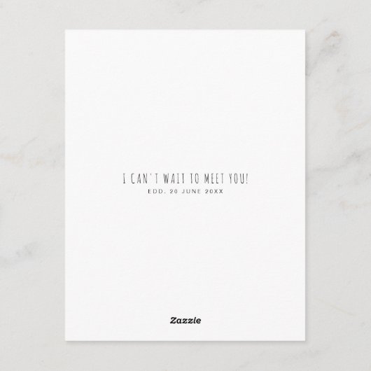 Eenvoudige aankondiging van zwangerschap Ultrasoun (Achterkant)