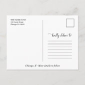 Eenvoudige aankondiging Verloving Foto Briefkaart (Achterkant)