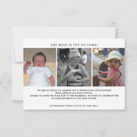 Eenvoudige aankondigingen van afstuderen aan het f (Achterkant)