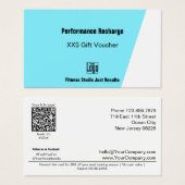 Eenvoudige Aanpasbare Atleet Promo Gift Voucher Ka Visitekaartje (Voorkant /achterkant)