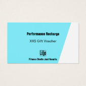 Eenvoudige Aanpasbare Atleet Promo Gift Voucher Ka Visitekaartje (Voorkant)