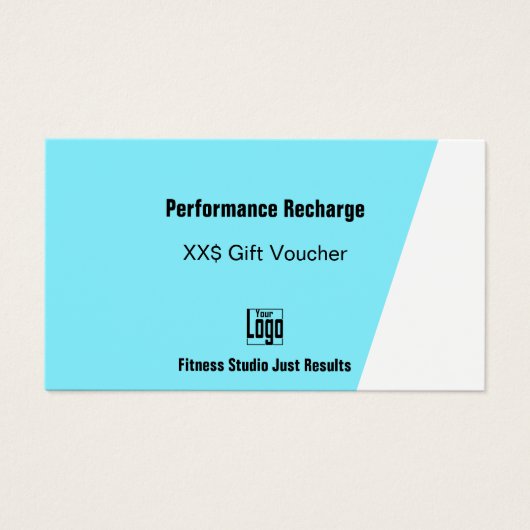 Eenvoudige Aanpasbare Atleet Promo Gift Voucher Ka Visitekaartje (Voorkant)