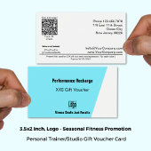 Eenvoudige Aanpasbare Atleet Promo Gift Voucher Ka Visitekaartje