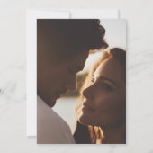 Eenvoudige aanpasbare moderne script bruiloft uitn kaart (Achterkant)