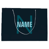 Eenvoudige Aanpasbare Monogram Naam Groot Cadeauzakje (Achterkant)