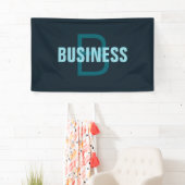 Eenvoudige Aanpasbare Monogram Naam Spandoek (Insitu)