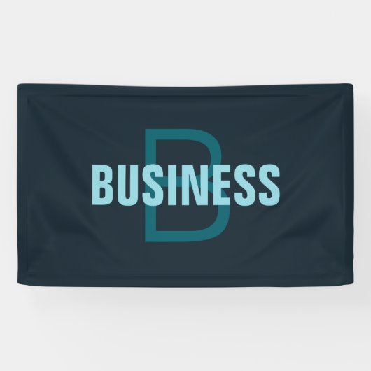 Eenvoudige Aanpasbare Monogram Naam Spandoek (Horizontaal)