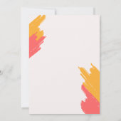 Eenvoudige aanpasbare 'Sip and Paint'-feestuitnodi Kaart (Achterkant)