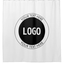Eenvoudige Aanpasbare Tekst & Uw Logo of Afbeeldin Douchegordijn