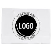 Eenvoudige aanpasbare tekst & uw logo of afbeeldin groot cadeauzakje (Achterkant)