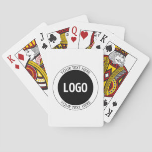 Eenvoudige aanpasbare tekst & uw logo of afbeeldin pokerkaarten