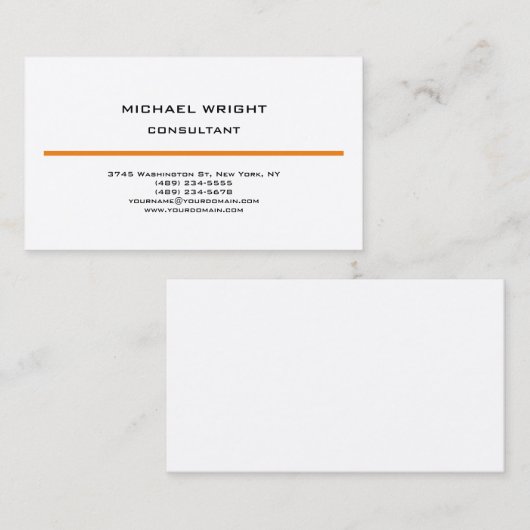 Eenvoudige aantrekkingsminimalistisch zijderoute m visitekaartje (Voorkant / Achterkant)