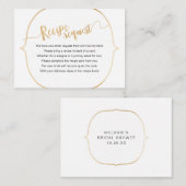 Eenvoudige aanvraag voor Gold Recipe in White Informatiekaartje (Voorkant / Achterkant)