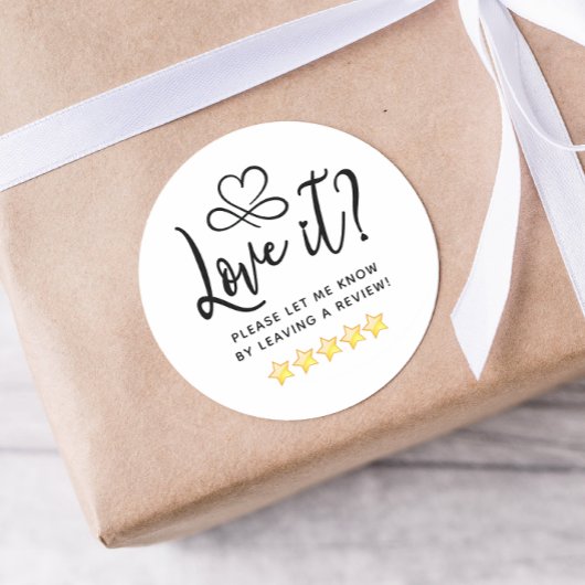 Eenvoudige aanvraag voor Review Ronde Sticker