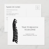 Eenvoudige aanwijzingsherinnering voor wervelkolom briefkaart (Voorkant / Achterkant)