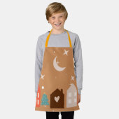 Eenvoudige aardetoon Vrolijk Kerstfeest Schort (Gedragen)