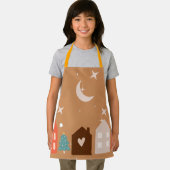 Eenvoudige aardetoon Vrolijk Kerstfeest Schort (Insitu)