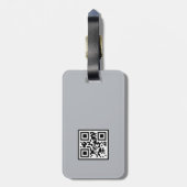 Eenvoudige Abstracte accenten Initialen QR Code Bagagelabel (Achterkant verticaal)
