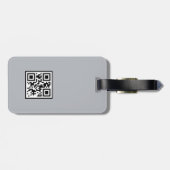 Eenvoudige Abstracte accenten Initialen QR Code Bagagelabel (Achterkant horizontaal)