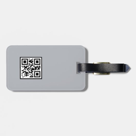 Eenvoudige Abstracte accenten Initialen QR Code Bagagelabel (Achterkant horizontaal)