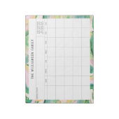 Eenvoudige Abstracte art Green Family Planner Agen Notitieblok (Linkerzijde)