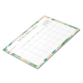 Eenvoudige Abstracte art Green Family Planner Agen Notitieblok (Schuin)