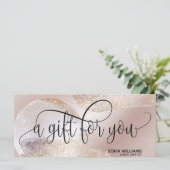 Eenvoudige Abstracte Blush Certificaat Gift Kaart (Staand voorkant)