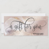 Eenvoudige Abstracte Blush Certificaat Gift Kaart (Voorkant)