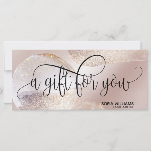 Eenvoudige Abstracte Blush Certificaat Gift Kaart (Voorkant)