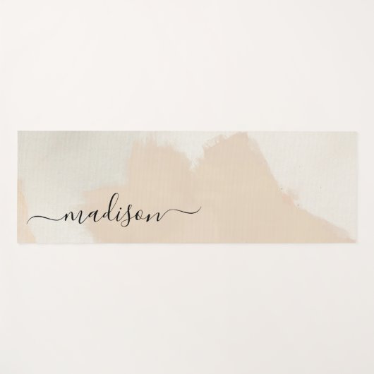 Eenvoudige Abstracte Boho Waterverf Aangepaste Naa Yogamat (Voorkant (horizontaal))
