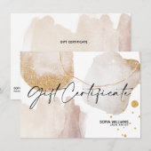 Eenvoudige Abstracte certificaatkaartje (Voorkant / Achterkant)