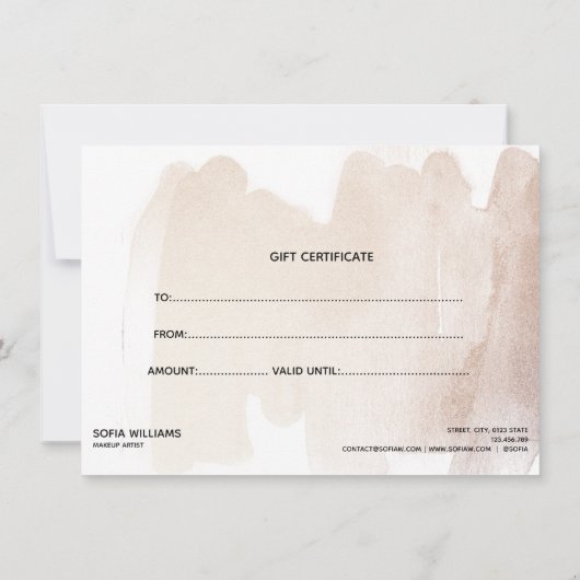 Eenvoudige Abstracte certificaatkaartje (Achterkant)