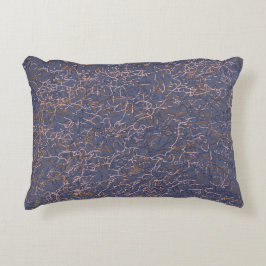Eenvoudige Abstracte Draad Kunst Blauwe Patroon Accent Kussen