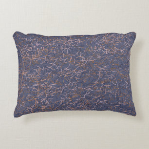 Eenvoudige Abstracte Draad Kunst Blauwe Patroon Accent Kussen