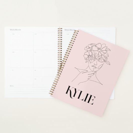 Eenvoudige Abstracte illustratie van de Woman Planner (Display)