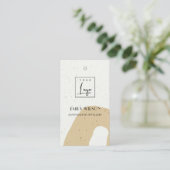 Eenvoudige Abstracte Keramische Oker Logo Prijs La Visitekaartje (Staand voorkant)