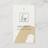 Eenvoudige Abstracte Keramische Oker Logo Prijs La Visitekaartje (Voorkant)