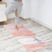 Eenvoudige Abstracte Marmeren Roze Yoga Mat