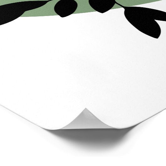 Eenvoudige Abstracte minimal Boho stijl bloembloem Poster (Hoek)