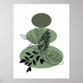 Eenvoudige Abstracte minimal Boho stijl bloembloem Poster (Voorkant)