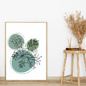 Eenvoudige Abstracte minimal Boho stijl bloembloem Poster