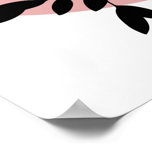 Eenvoudige Abstracte minimal Boho stijl bloembloem Poster (Hoek)