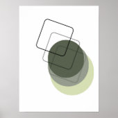 Eenvoudige Abstracte minimale Boho stijl cirkels v Poster (Voorkant)