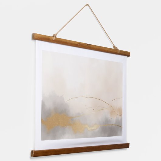 Eenvoudige Abstracte muurkunst - Waterverf Decor Hangend Wandkleed (Gebogen)