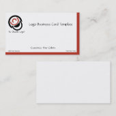 Eenvoudige Abstracte rode Logo Visitekaartje (Voorkant / Achterkant)