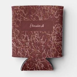 Eenvoudige Abstracte Thread Art Rode Patroon Aange Blikjeskoeler