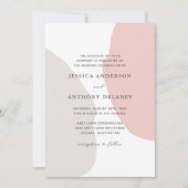 Eenvoudige Abstracte vormen bruiloft uitnodiging (Voorkant)