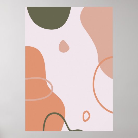 Eenvoudige Abstracte wandkunst Poster (Voorkant)