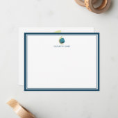 Eenvoudige Abstracte Waterverf gepersonaliseerde b Notitiekaartje (Voorkant / Achterkant in situ)